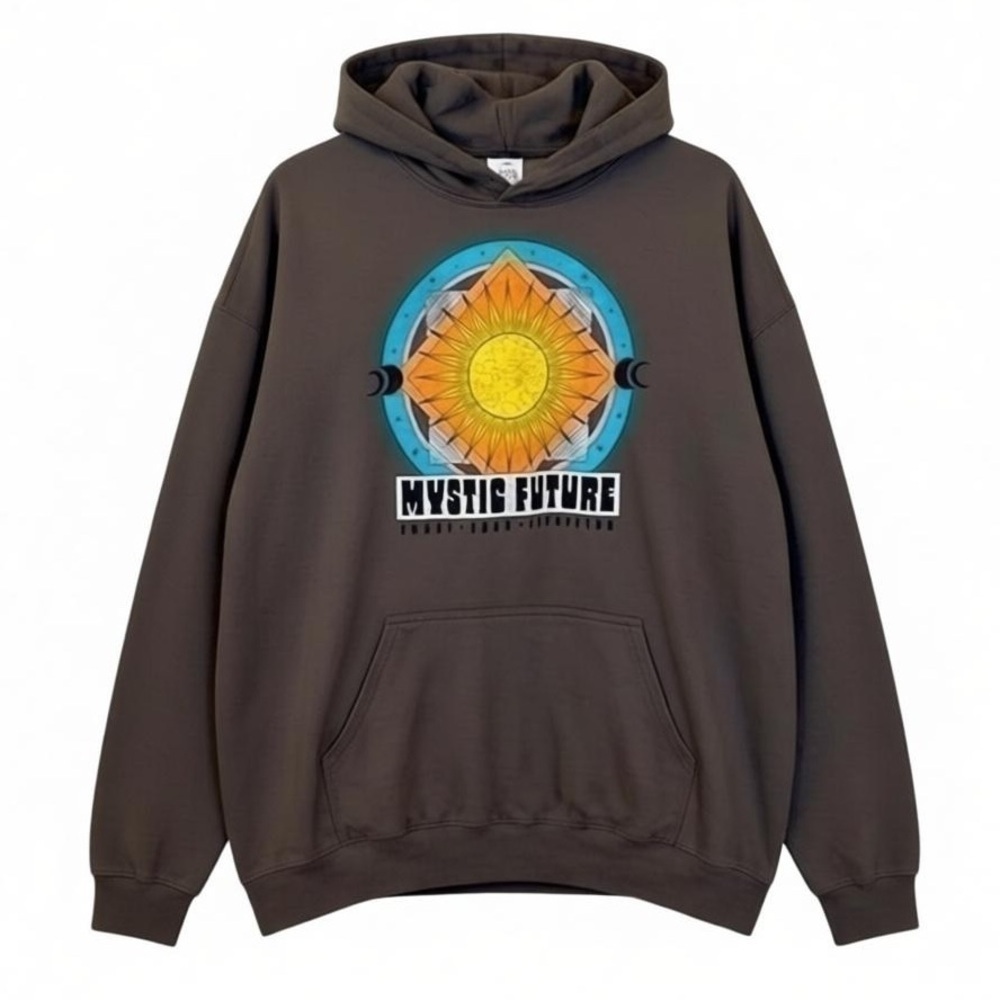 FIFTH SUN | Men’s Gray “MYSTIC FUTURE” Hooded Sweatshirt Size XL